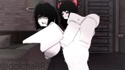 1boy 1femboy 1girls 3d animated anus areolae ass balls big_ass big_breasts black_hair breasts commission dolcha female femboy femboy_on_female femboydom glasses longer_than_30_seconds loop male mouse_ears nipples nude penis perching_position pussy roblox robloxian sex shorter_than_one_minute side_view size_difference small_dom_big_sub smaller_male sound straight tagme thighs vaginal_penetration video watermark