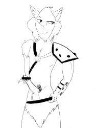 antrhopomorphic black_and_white jackalman jackalpersi male monochrome penis solo thundercats