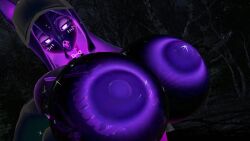 big_boobs big_breasts big_tits bimbo bimbofication cat_ears catgirl female pur_slime(bom39) purple purple_hair skeleton skelly_jelly slime slime_girl visible_skeleton vrchat vrchat_avatar