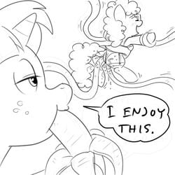 banana being_watched equine female food friendship_is_magic horn horse male monochrome my_little_pony penetration pony sketch smooth_skin snails_(mlp) tentacle twist_(mlp) unicorn