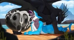 2026 4_balls anthro anthro_on_feral anthro_penetrated balls beach big_balls big_penis black_body blue_body bodily_fluids choker claws cum cum_in_mouth cum_inside cum_on_balls cum_string deep_throat dragon drinking drinking_cum duo ejaculation erection european_mythology fellatio feral feral_penetrating feral_penetrating_anthro fish genital_fluids genitals hi_res huge_balls huge_cock hyper hyper_balls hyper_genitalia internal internal_oral interspecies jewelry knot knotted_penis looking_at_another looking_at_partner looking_back looking_back_at_another looking_back_at_partner male male/male marine messy multi_balls multi_genitalia multicolored_body mythological_creature mythological_scalie mythology necklace nude oral oral_penetration pandoraingrid_(artist) penetration penile penis penis_in_mouth purple_eyes purple_penis raised_leg sand scalie servicing_from_below sex shark sucking tongue tongue_out two_tone_body tynebris western_dragon zoophilia