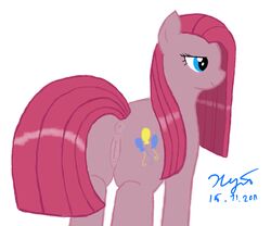 anus earth_pony equine feral friendship_is_magic horse my_little_pony pinkamena_(mlp) pinkie_pie_(mlp) pony pussy smooth_skin tagme tail xyi