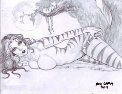 1girls 2011 avengers boy_lara female female_only marvel monochrome solo tagme tigra