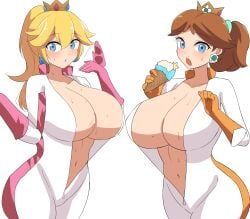 breasts large_breasts mario_kart mistynight princess_daisy princess_peach
