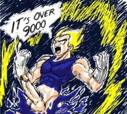 2011 boner dragon_ball dragon_ball_z erection male male_only meme over_9000 solo super_saiyan super_saiyan_2 vegeta