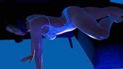 3d 3d_(artwork) ass bayley_(wwe) big_ass big_breasts black_hair black_hair_female breasts couch feet hispanic hispanic_female lingerie looking_at_viewer painted_nails planking real_person short_hair short_hair_female simple_background simple_shading smile smiling_at_viewer tattoo virt-a-mate virtamate wrist_tattoo wwe wwe_2k wwe_2k22 wwe_diva yotsuyu_simp