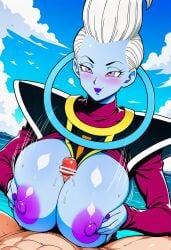 ai_generated big_breasts blue_skin dragon_ball dragon_ball_super motion_lines paizuri rule_63 whis