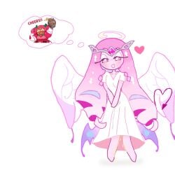 1girls clothed clothes_on cookie_run cookie_run_kingdom eternal_sugar_cookie fetish hollyberry_cookie no_sex peeing_self pissing_on_floor soaked_clothes thinking_of_someone_else urine yuri