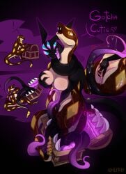 adelfrey anthro bodily_fluids breast_grab breasts dahlia_(parkerdude999) duo female female/female finger_fuck fingering genital_fluids hand_on_breast hi_res mimic mimic_chest pit_viper pussy rattlesnake reptile restrained scalie snake tentacle thick_thighs tongue vaginal_fluids vaginal_penetration viper