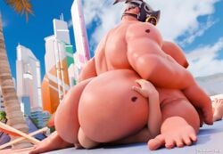 3d 3d_(artwork) ass big_ass big_butt bubble_ass bubble_butt chubby chubby_male fat fat_ass gay huge_ass huge_butt large_ass large_butt male male_only overwatch rimjob rimming rimming_male roadhog round_ass round_butt sitting_on_another sitting_on_face sitting_on_person thick_ass thick_butt thunderowly white_hair