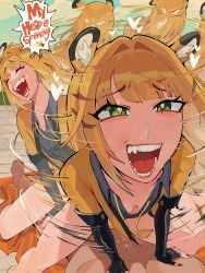 1boy 1girls 2d diforland english_text female funny implied_penetration ju_fufu ju_fufu_(zenless_zone_zero) light-skinned_female light-skinned_male light_skin male spinning spinning_on_penis text zenless_zone_zero