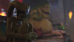 1girls 3d alexbridger ashamed braided_hair breasts brown_hair chain_leash chained enslaved_royal female female_focus fucked_into_submission green-skinned_female green_skin harem harem_girl headwear hugging_legs jabba's_palace jabba_the_hutt large_breasts medium_breasts oola princess_leia_organa rape rape_slave slave slave_collar slave_leia slavegirl star_wars twi'lek