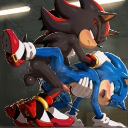 ai_generated anal_penetration balls blush cum cum_in_ass cum_inside gay hedgehog orgasm penetration penis shadow_the_hedgehog sonadow sonic_(series) sonic_the_hedgehog sonic_the_hedgehog_(series) sweating trueliamay