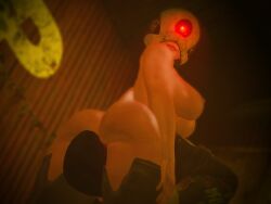 1boy 1girls 3d artist_request ass ass_focus big_ass big_breasts breasts clothed_male_nude_female combine_(half-life_series) combine_assassin_(half-life_series) dat_ass facesitting female functionally_nude functionally_nude_female half-life_(series) half-life_2 hand_on_hip looking_at_viewer low-angle_view male mask masked masked_female metropolice_(half-life_series) sitting_on_another sitting_on_face sitting_on_person smiling_at_viewer tactical_nudity thick_ass thick_thighs unseen_male_face wide_hips