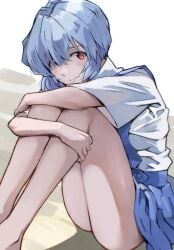 blue_hair neon_genesis_evangelion red_eyes rei_ayanami yagisawa_teru