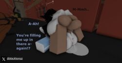 1boy 1girls 3d alley alleyway blackhornzz cum cum_drip cum_dripping cum_dripping_from_ass cum_dripping_out_of_pussy cum_in_pussy cum_inside cum_pool ejaculation female half-dressed half_naked leg_lock male male_on_top mating_press pussy request roblox roblox_avatar robloxian screen_face silvy_(silvythetvbunny) tv_head twitter_username vaginal_penetration