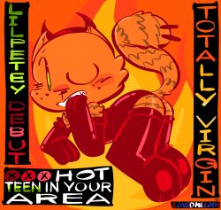ass cat_ears cat_humanoid cat_tail catboy devil_boy devil_horns dog_man_(series) fangs fire fluffy_chest fluffy_tail gloves green_eyes high_socks latex_suit lil_petey lingerie lovedmelody magazine paws peak red_body socks