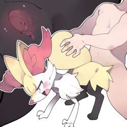 2025 3_fingers 3_toes 5_fingers absurd_res all_fours anthro anthro_penetrated biped black_body black_fur blush blush_lines bodily_fluids braixen canid canine cheek_tuft clitoris cutaway digitigrade doggy_style duo faceless_character faceless_human faceless_male facial_tuft fangs feet female female_anthro female_penetrated fingernails fingers from_behind_position fur gaping_vagina generation_6_pokemon genitals hi_res human human_on_anthro human_penetrating human_penetrating_anthro humanoid_genitalia humanoid_vulva inner_ear_fluff interspecies kneeling male male/female male_human male_penetrating male_penetrating_female mammal multicolored_body multicolored_fur nails nintendo nude nude_anthro nude_female nude_human nude_male open_mouth paws penetration pink_tongue pokemon pokemon_(species) pokephilia pupils questionable_consent red_eyes red_inner_ear_fluff red_nose sex side_view snout sweat sweaty_face tail tail_grab tears teeth toes tongue tuft vulva white_body white_fur yellow_body yellow_ears yellow_fur yellow_tail youjomodoki