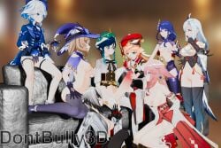 1boy 3d 3d_(artwork) 7girls aged_up aged_up_character arlecchino_(genshin_impact) black_hair blender blender_(artwork) blender_(software) brown_hair dont_bully_(artist) femboy femboy_on_female furina_(genshin_impact) genshin_impact harem hoyoverse huge_balls huge_cock hung_femboy large_balls large_cock large_penis large_testicles light-skinned_female light-skinned_male light_skin lisa_(genshin_impact) multiple_females multiple_girls oversized_cock oversized_penis partially_clothed partially_clothed_female partially_clothed_male partially_nude partially_undressed pink_hair purple_hair raiden_shogun robes shenhe_(genshin_impact) two_tone_hair venti_(genshin_impact) white_hair yae_miko yanfei_(genshin_impact)