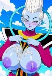 after_paizuri ai_generated big_breasts blue_skin cum_on_breasts dragon_ball dragon_ball_super rule_63 whis