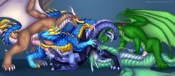 anal anal_sex ass_up bite bodily_fluids cum cum_in_ass cum_in_mouth cum_inside dragon european_mythology feral from_behind_position genital_fluids group hi_res looking_pleasured male male/male masturbation mounting mythological_creature mythological_scalie mythology on_bottom on_top oral oral_penetration penetration reverse_cowgirl_position scalie sex sovaka tail tail_coil tongue tongue_out western_dragon xenderen zenith_(sablewind)
