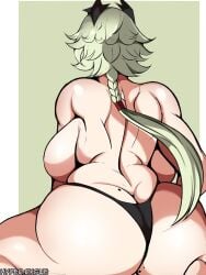 1girls ass ass_focus backboob biceps big_ass big_breasts bottom_heavy breasts bubble_butt busty caesar_king dat_ass fat_ass female female_only huge_ass huge_breasts hyperrxgue kneeling large_ass large_breasts muscular muscular_female on_knees panties rear_view solo thick_ass thick_thighs thong wide_hips zenless_zone_zero