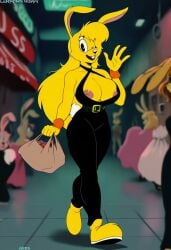 ai_generated female furry jazz_jackrabbit_(series) lori_jackrabbit self_upload shopping shopping_bag
