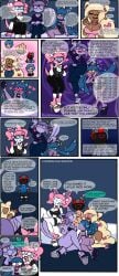 absurd_res anklet anthro armor astrid_(soropin) ball_suck bangle bodily_fluids bonnie_(soropin) bow_ribbon claws clothing collar comic cum cum_in_mouth cum_inside ear_piercing ear_ring eeveelution espeon fellatio female footwear generation_2_pokemon generation_4_pokemon generation_6_pokemon generation_7_pokemon genital_fluids headgear helmet hi_res high_heels hypnosis insane jewelry lopunny mar_(soropin) mareanie masturbation mind_control necklace neon_(soropin) nintendo nude nude_female nude_male obsession oral orb penile piercing pokemon pokemon_(species) polyamory ring_piercing sex sharp_teeth shoes soropin spiral spiral_eyes sucking sylveon teeth wedge_(footwear) yandere