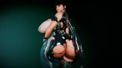 3d 3d_(artwork) 3d_animation 3d_model ass ass_focus ass_shake black_hair bodysuit breasts brown_eyes chubby curvy eve_(stellar_blade) huge_ass huge_breasts large_breasts plump stellar_blade superdougie tagme thick thick_ass thick_legs thick_thighs torn_clothes video voluptuous wide_hips