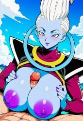 ai_generated between_breasts big_breasts blue_skin dragon_ball dragon_ball_super paizuri rule_63 whis