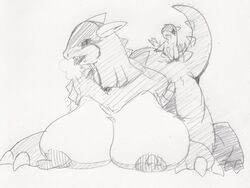 baby_kangaskhan breasts cum female generation_1_pokemon greyscale happy_sex incest kangaskhan large_breasts male monochrome mother_and_son nipples pokemon size_difference sketch straight