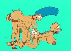 bart_simpson bondage female high_heels human incest lisa_simpson male marge_simpson nipples straight tagme the_fear the_simpsons unknown_colorist