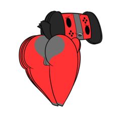 1boy :3 alpha_channel animate_inanimate animated anthro ass bent_over big_ass black_tongue butt_heart canine furry girly inviting looking_at_viewer looking_back loop male male_only mammal marcodile nintendo nintendo_switch rear_view seductive shaking_butt switch_dog testicles tongue video_games