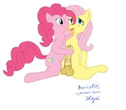 barsikrus fluttershy_(mlp) friendship_is_magic futanari intersex my_little_pony pinkie_pie_(mlp) smooth_skin xyi