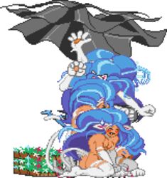 animated clothing darkstalkers felicia_(darkstalkers) mo2 nun pixel_art small_breasts tagme transparent_background undressing