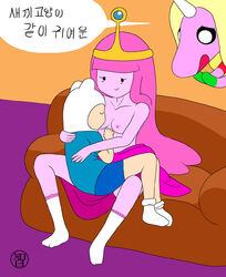 adventure_time coldfusion finn_the_human korean_text lady_rainicorn princess_bubblegum wholesome