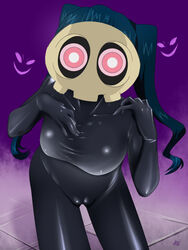 anthro color duskull female female_only front_view hair long_hair pokemon solo standing tagme teal_hair