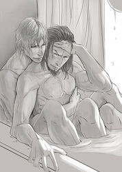 2boys bath credo dante devil_may_cry gay male male_only shared_bathing tagme yaoi