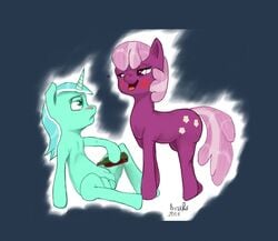 barsikrus cheerilee_(mlp) earth_pony equine female female_only friendship_is_magic fur horse lyra_heartstrings_(mlp) multiple_females my_little_pony pony straight_hair unicorn yuri