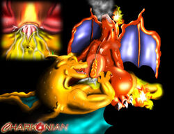 anus charizard color cum fire insertion male male_only multiple_males nintendo nude penis pokemon pokemon_(species) sex tagme tail tail_fire yaoi