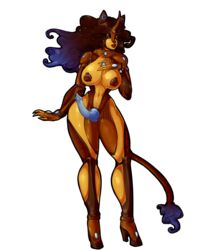 1futa 2015 alpha_channel amber_eyes anthro big_breasts blue_penis boots breasts brown_hair brown_nose brown_skin claws clothed clothing dickgirl equine erection futanari hair high_heels horn intersex lips long_hair looking_at_viewer mammal navel nipples penis purple_hair rebeccacablah red_lips skimpy smile solo standing thick_thighs tight_clothing unicorn unknown_species vein wide_hips yellow_skin