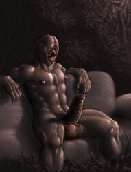 anus corruption drooling male male_only monster mot nightmare_fuel nipples nude penis saliva shiny solo transformation worm