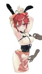 1girls 2d 2d_(artwork) arched_back areolae armpits arms_up artist_request barely_clothed blush blush_lines breasts china_dress chinese_clothes collar cuffed cuffs curvy curvy_female curvy_figure embarrassed embarrassed_female embarrassed_nude_female exposed_breasts exposed_pussy female female_focus female_pubic_hair fingering hair_ornament imminent_fingering kasane_teto kasane_teto_(sv) latex latex_clothing nervous nervous_smile nipple_pinch nipple_play nipple_tweak nipples nude nude_female perky_breasts petite petite_body petite_female pubic_hair pubic_hair_peek pussy red_eyes red_hair restrained restrained_arms shiny_skin simple_background small_breasts smile sweat sweating synthesizer_v twin_drills utau white_background