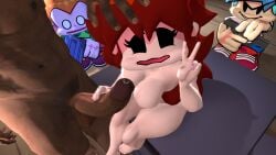 1girls 3boys 3d 3d_model 3d_render black_cock boyfriend_(friday_night_funkin) caught cheating cheating_girlfriend dark-skinned_male dark_skin fnf friday_night_funkin gf girlfriend_(friday_night_funkin) grabbing_head gun interracial nervous nervous_smile nonsense nude peace_sign pico's_school pico_(newgrounds) precum sfm source_filmmaker tagme