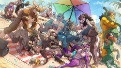 abs anal anal_sex animal_genitalia animal_penis anthro anthro_on_anthro anthro_penetrated anthro_penetrating anthro_penetrating_anthro ass asterozoan ball_grab balls balls_in_mouth barazoku bared_teeth beach beard between_legs black_body black_fur black_hair black_horn black_penis blue_body blue_eyes blue_pawpads blue_penis blue_sky blush bodily_fluids brown_body brown_fur brown_hair canid canine canine_genitalia canine_penis closed_eyes clothing cloud cobu cum cum_on_belly cum_on_body cum_on_butt cum_on_own_penis cum_on_penis cum_on_self cum_splatter day deer dragon echinoderm erection erection_under_clothing facial_hair fangs feet felid female fish foot_fetish foot_play footjob fur genital_fluids genitals green_body green_eyes green_hair grey_body grey_fur group hair head_grab hi_res horn humanoid_genitalia humanoid_penis kneeling knot large_group leg_grab looking_pleasured lucky_pierre lying male male/female male/male male_penetrated male_penetrating male_penetrating_male mammal marine moose muscular muscular_anthro muscular_male mythological_creature mythological_scalie mythology new_world_deer nude on_back on_front open_mouth oral orange_penis outside palm_tree parallel_sex pawpads pecs penetration penile penile_penetration penis penis_in_ass pink_tongue plant public public_sex purple_hair purple_horn rimming sand scalie sex shark shoulder_grab sitting sky standing starfish tail tail_tuft teeth tongue tongue_out tree tuft umbrella vein veiny_penis water white_body white_fur white_hair white_penis yellow_body yellow_eyes yellow_pawpads