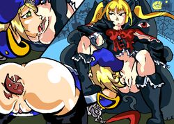 anal ass blazblue bottomless cunnilingus female multiple_girls no_panties noel_vermillion omario_grantnitro oral pussy rachel_alucard uncensored yuri