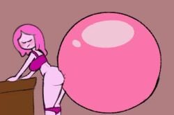 adventure_time ass balloonlop blush bubble bubble_ass bubble_butt bubble_gum cartoon_network fart fart_bubble fart_fetish mp4 no_sound panties_down pink_bra pink_hair pink_skin princess_bubblegum tagme video