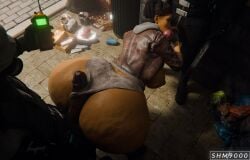 1girls 2boys 2boys1girl alyx_vance ass big_ass buttjob buttjob_over_clothes civil_protection_(half-life_series) clothed clothed_sex dark-skinned_male female interracial interracial_sex light-skinned_male male metro public public_sex superhentaimaster9000 tagme underwear