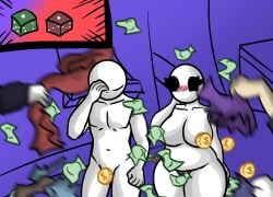 1boy 1boy1girl 1girls :3 bald bald_female belly black_eyes blush blushing_profusely breasts censored censored_nipples censored_pussy chetoh chubby chubby_female claire_(chetoh) closed_eyes clothes_pull clothes_removed coins completely_nude convenient_censoring convenient_censorship covered_nipples covered_penis covered_pussy dice egg eggmale embarrassed_naked_female embarrassed_nude_female enf facepalm female gambling lost_bet male money naked naked_female naked_male nude nude_female nude_male oc original original_character original_characters pubic_hair senftember senftember_(2025) smile smiling snake_eyes white_body