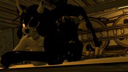 1boy1girl 1girl1boy 3d 3d_animation 3d_render alice_angel animated backshots bendy_and_the_ink_machine fucking_on_table grabbing_horns hitting_it_from_the_back ink_bendy ink_demon no_sound sex sex_from_behind sex_on_desk sex_on_table susie_campbell tagme thrusting_forward thrusting_into_pussy twisted_alice video vrchat vrchat_avatar vrchat_media vrchat_model